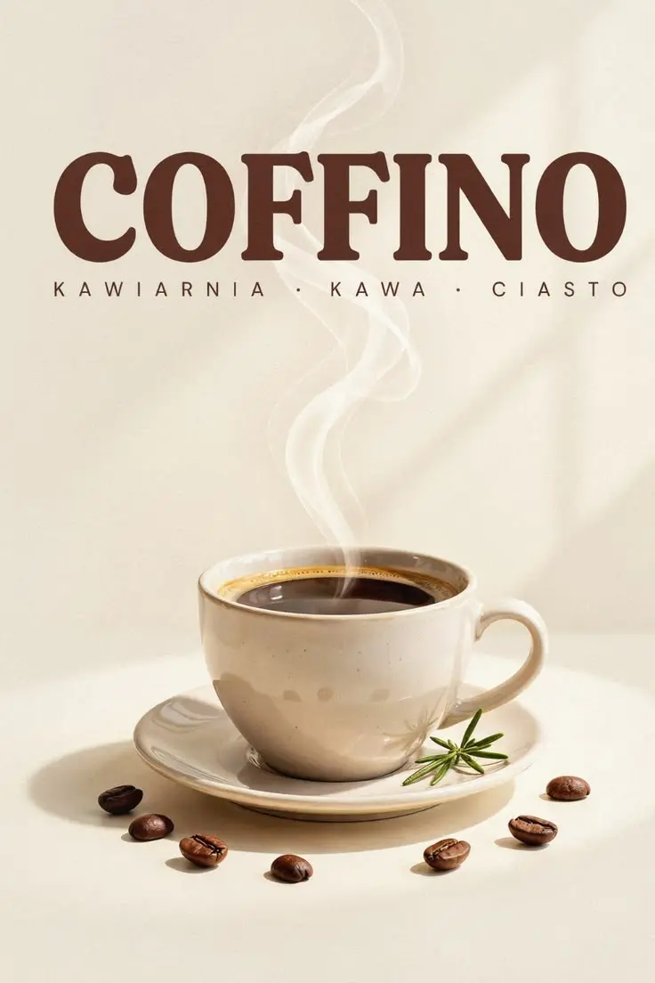 Minimal Coffino coffee promotion poster