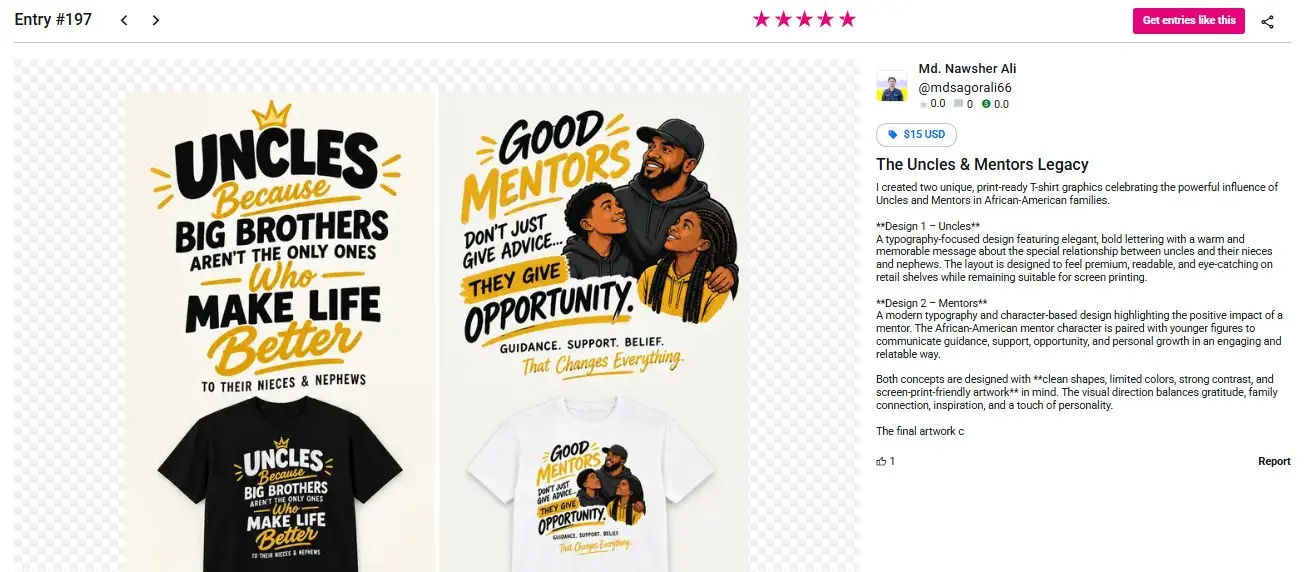 Uncles and mentors typography t-shirt designs